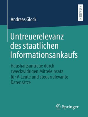 cover image of Untreuerelevanz des staatlichen Informationsankaufs
